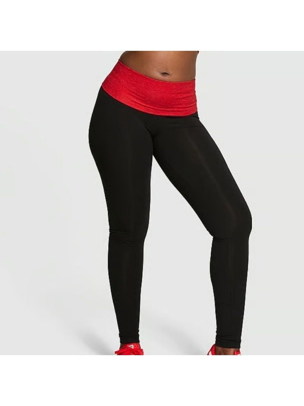 3344 NWT PINK All-Day Cotton Foldover Leggings Sz Small